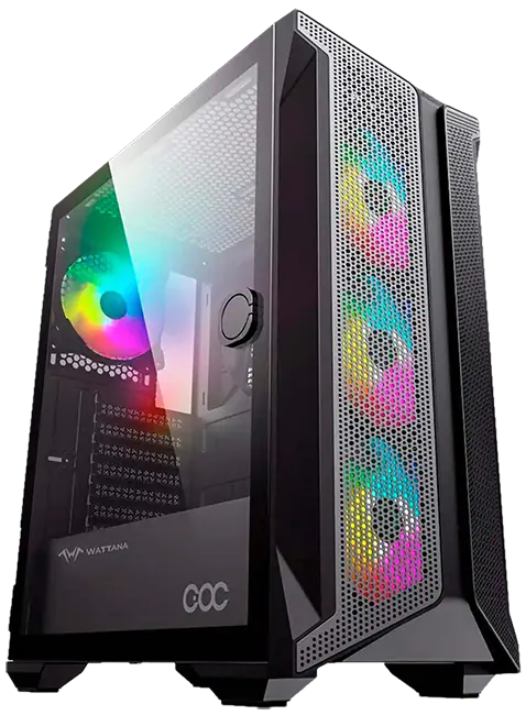 CHASIS GAMER RGB ATX WATTANA VORLOG + 4 FANS RGB 0