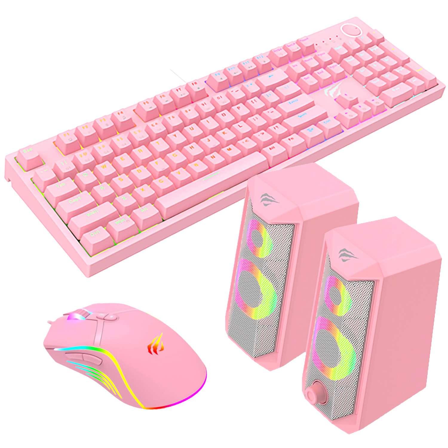 Teclado Y Mouse Gamer Rosa Kit Gamer Teclado Y Mouse BATTLE MASTER
