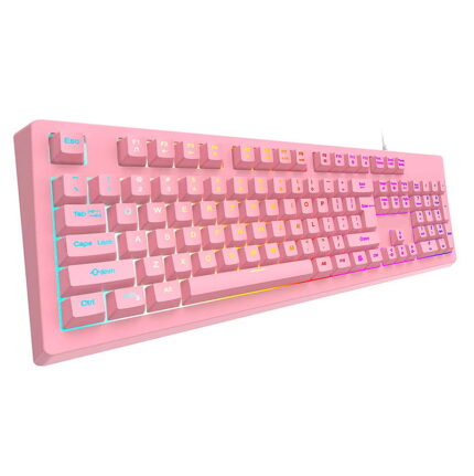 Teclado Mecánico Gamer Havit KB871L Taboo Rosado
