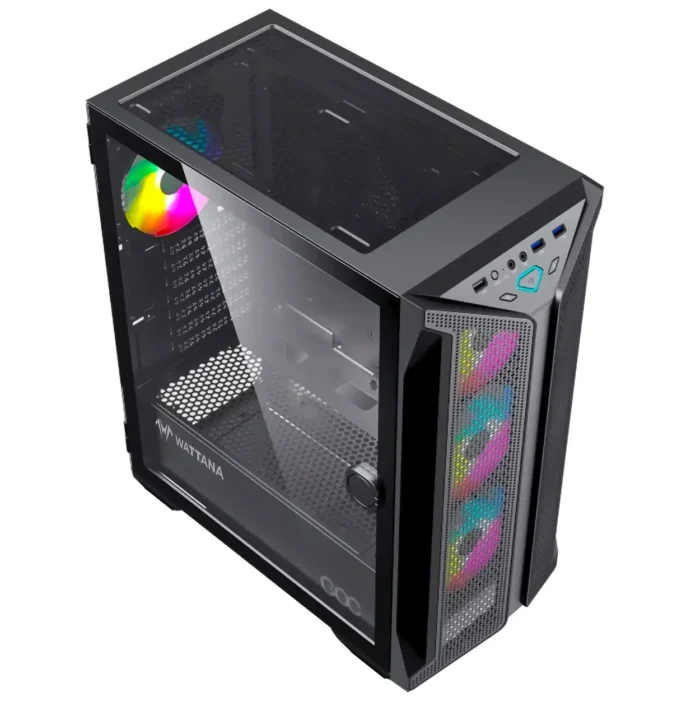 CHASIS GAMER RGB ATX WATTANA VORLOG + 4 FANS RGB