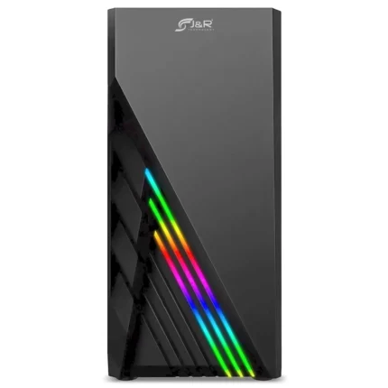 CHASIS GAMER ATX J&R ONYX RGB + 3 FANS RGB