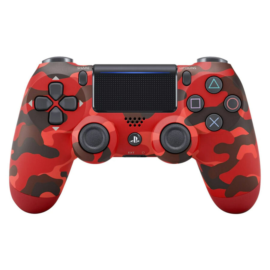 Control para PS4 con DualShock 4 J&R Camuflaje Rojo