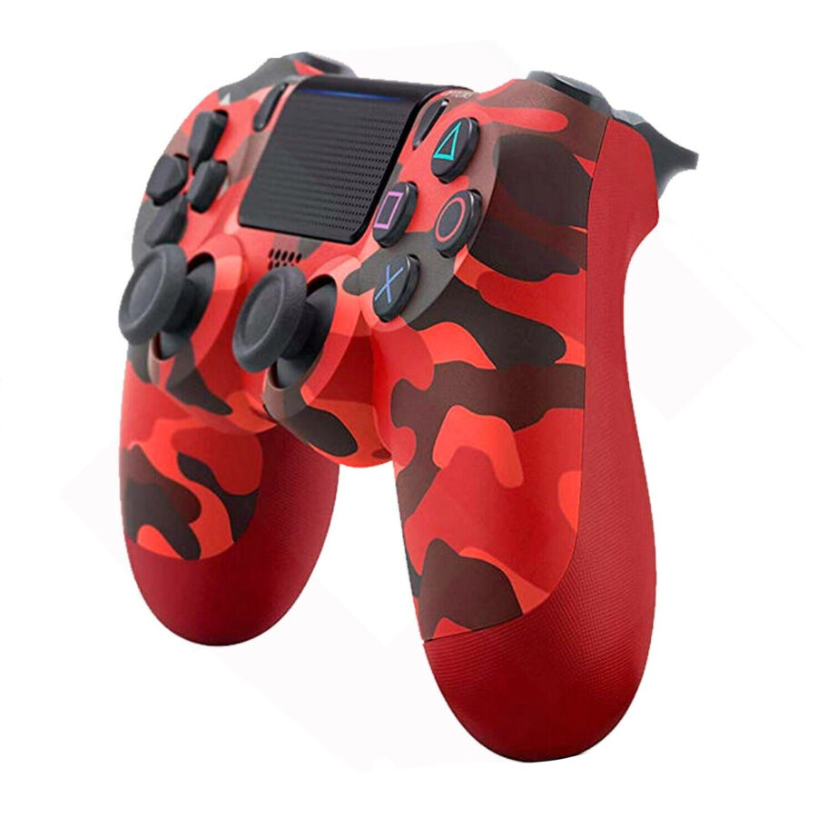 Control para PS4 con DualShock 4 J&R Camuflaje Rojo