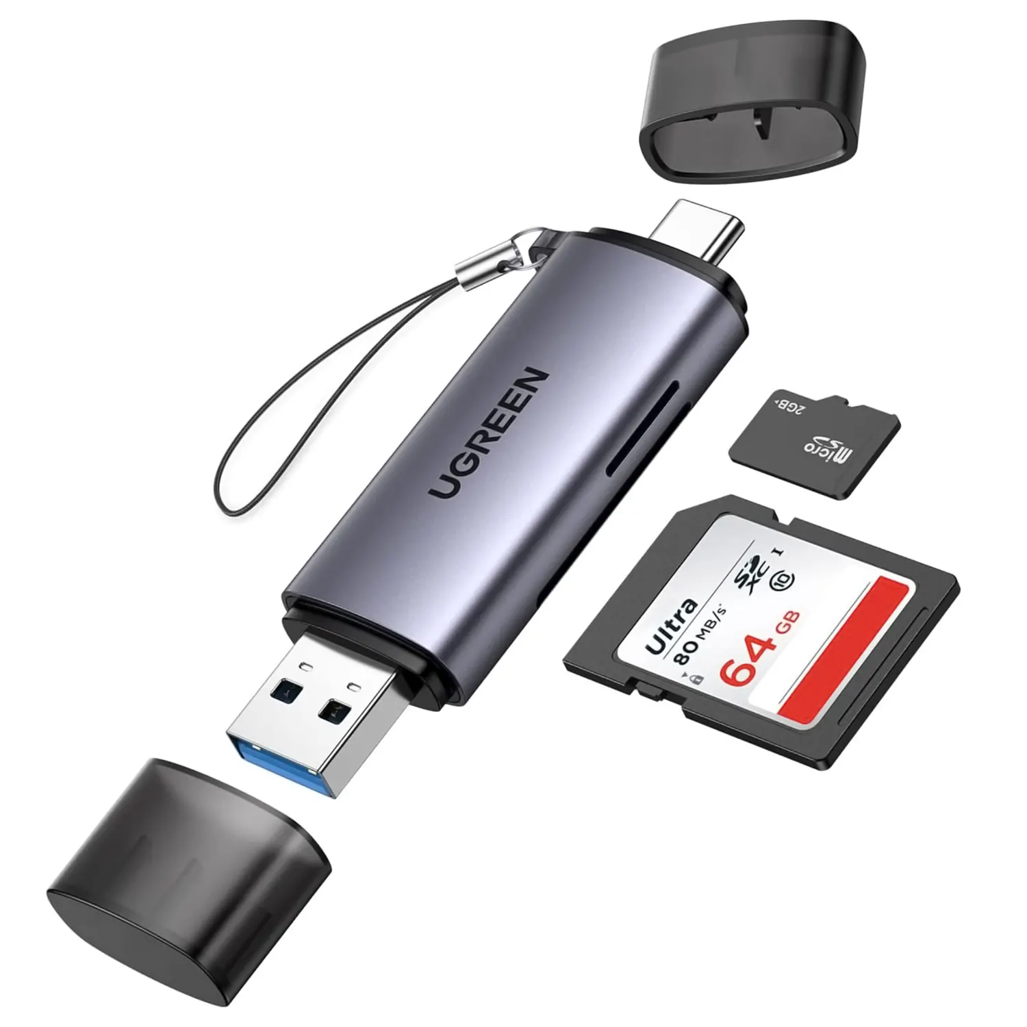ADAPTADOR LECTOR DE TARJETAS SD - MICRO SD - TF - SDXC - A USB + USB-C 1 ADAPTADOR LECTOR DE TARJETAS SD - MICRO SD - TF - SDXC - A USB + USB-C