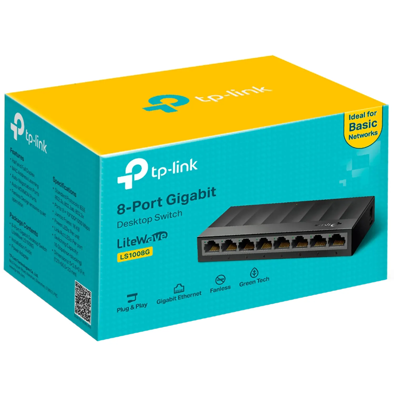SWITCH TP LINK 8 PUERTOS GIGABIT LS1008G (3) SWITCH TP LINK 8 PUERTOS GIGABIT LS1008G