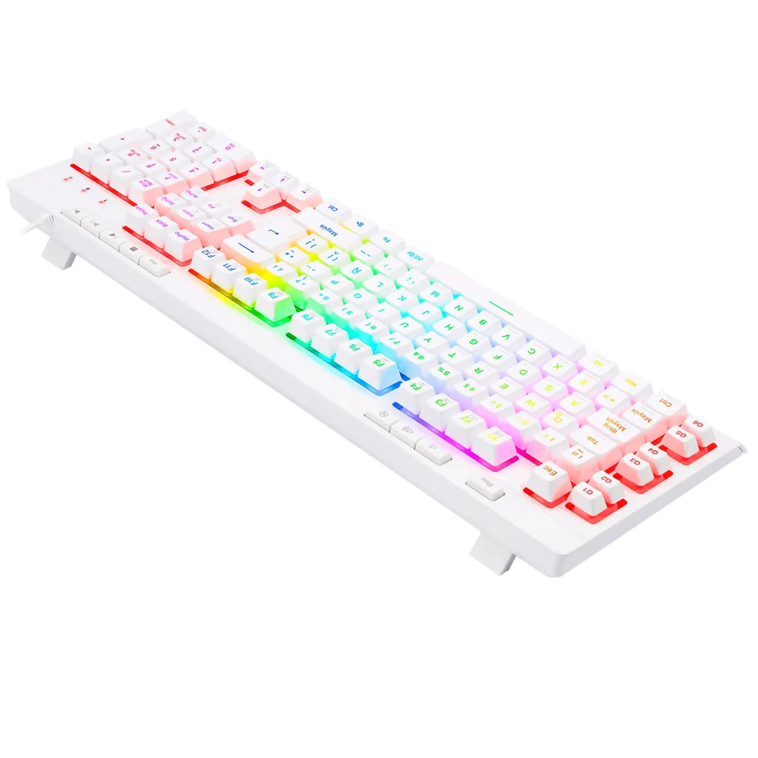 TECLADO GAMER REDRAGON K512W RGB1 SP SHIVA BLANCO 3 TECLADO GAMER REDRAGON K512W RGB1 SP SHIVA BLANCO