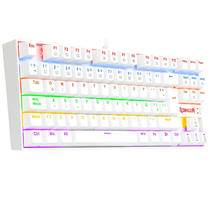 TECLADO MECANICO K552W KUMARA RAINBOW BLANCO
