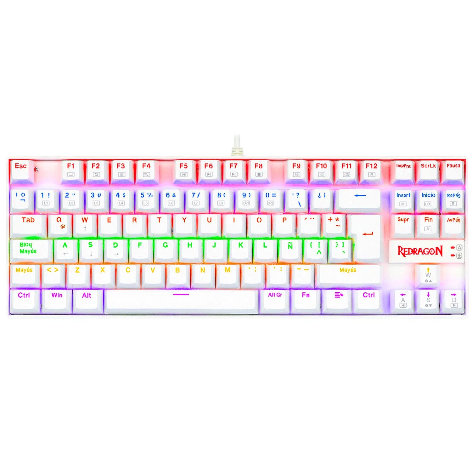 TECLADO MECANICO K552W KUMARA RAINBOW BLANCO (2) TECLADO MECANICO K552W KUMARA RAINBOW BLANCO
