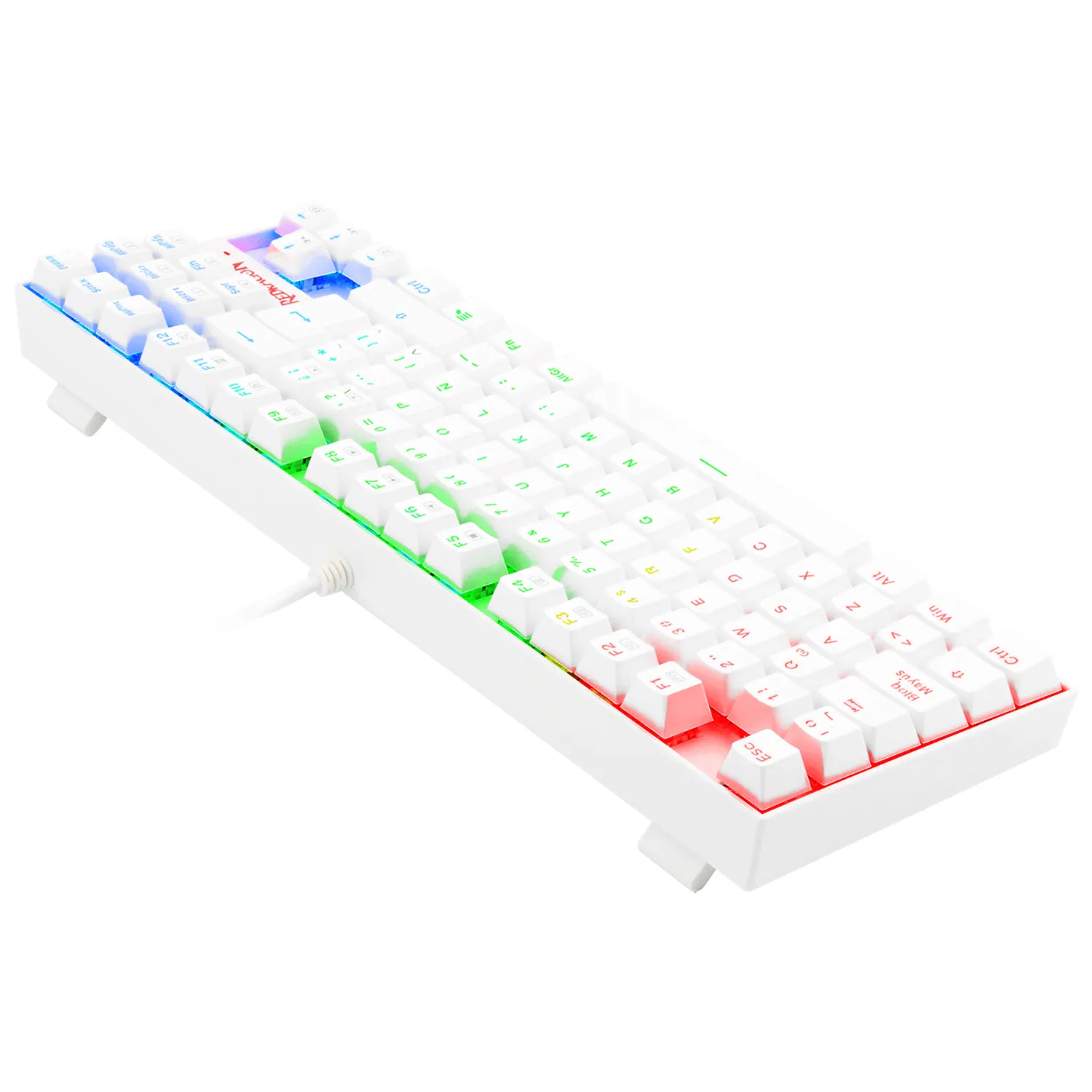 TECLADO MECANICO K552W KUMARA RAINBOW BLANCO (4) TECLADO MECANICO K552W KUMARA RAINBOW BLANCO
