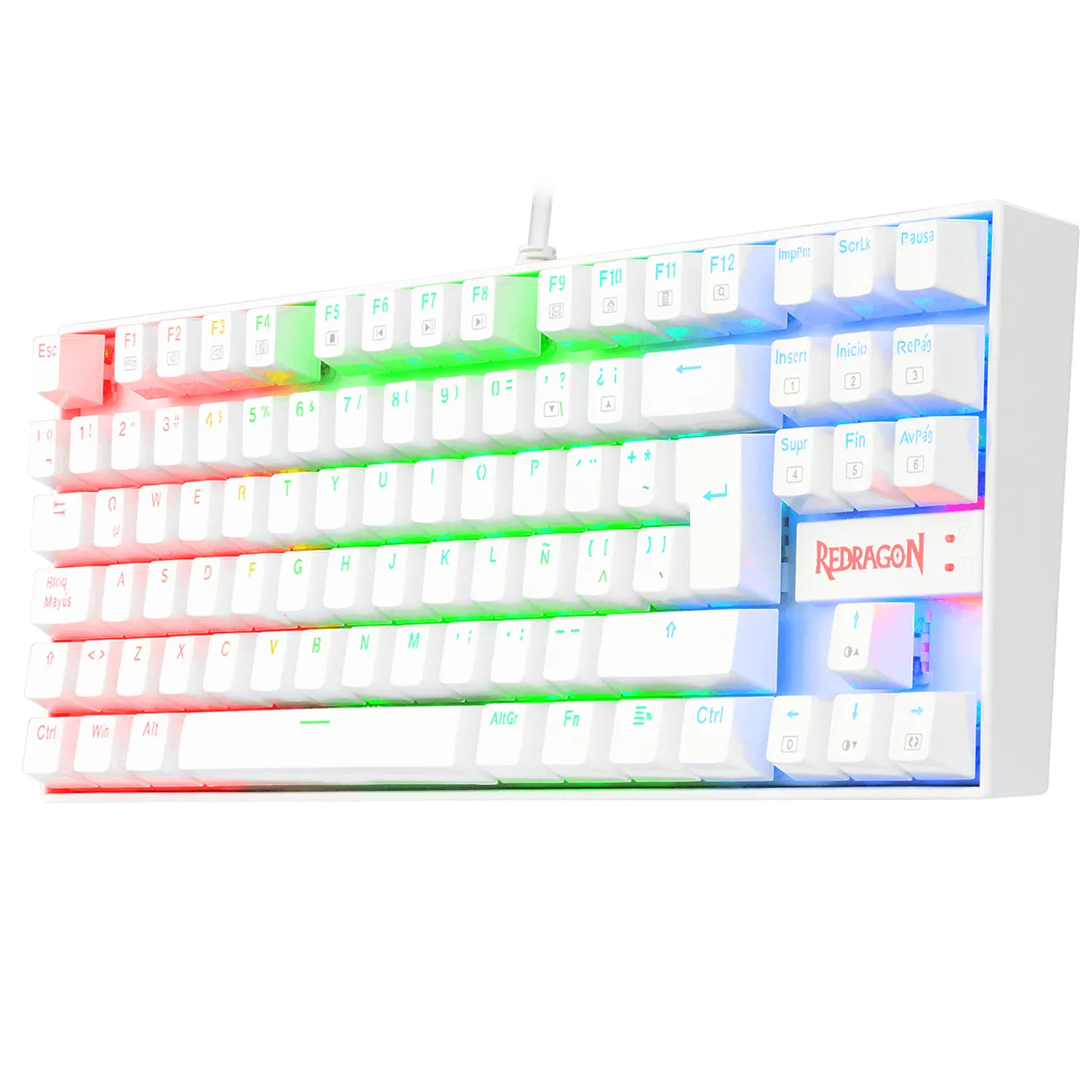 TECLADO MECANICO K552W KUMARA RAINBOW BLANCO (6) TECLADO MECANICO K552W KUMARA RAINBOW BLANCO