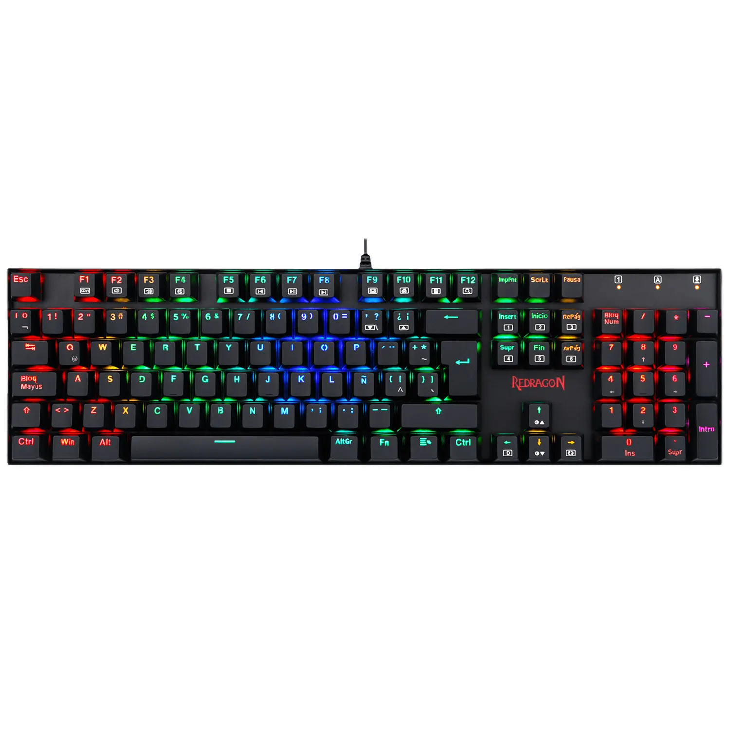 TECLADO MECANICO REDRAGON K551 MITRA RGB NEGRO ESPAÑOL SWITCH RED TECLADO MECANICO REDRAGON K551 MITRA RGB NEGRO ESPAÑOL SWITCH RED