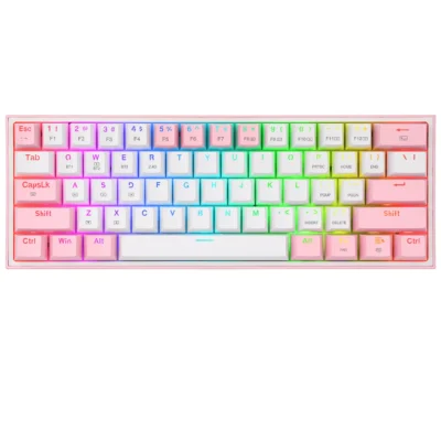 TECLADO MECÁNICO REDRAGON K616 FIZZ RGB BLANCO ROSA