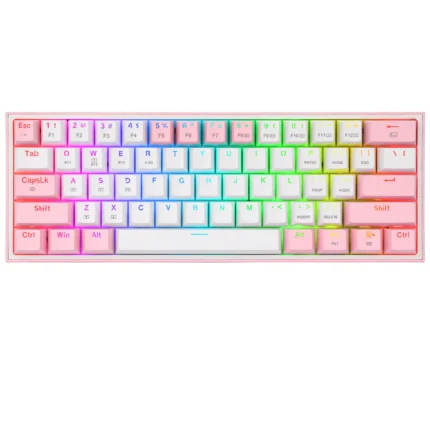 TECLADO MECÁNICO REDRAGON K616 FIZZ RGB BLANCO ROSA