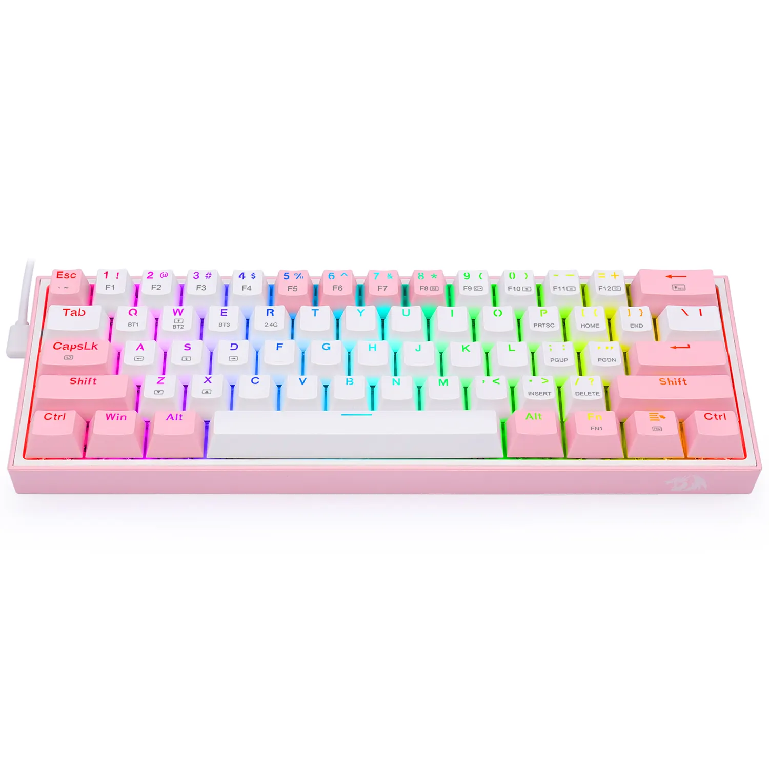TECLADO MECÁNICO REDRAGON K616 FIZZ RGB BLANCO ROSA (3) TECLADO MECÁNICO REDRAGON K616 FIZZ RGB BLANCO ROSA