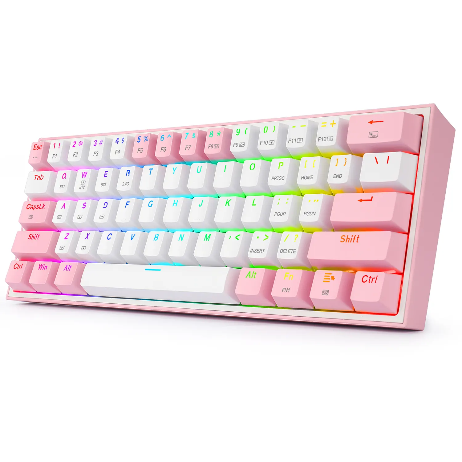 TECLADO MECÁNICO REDRAGON K616 FIZZ RGB BLANCO ROSA TECLADO MECÁNICO REDRAGON K616 FIZZ RGB BLANCO ROSA