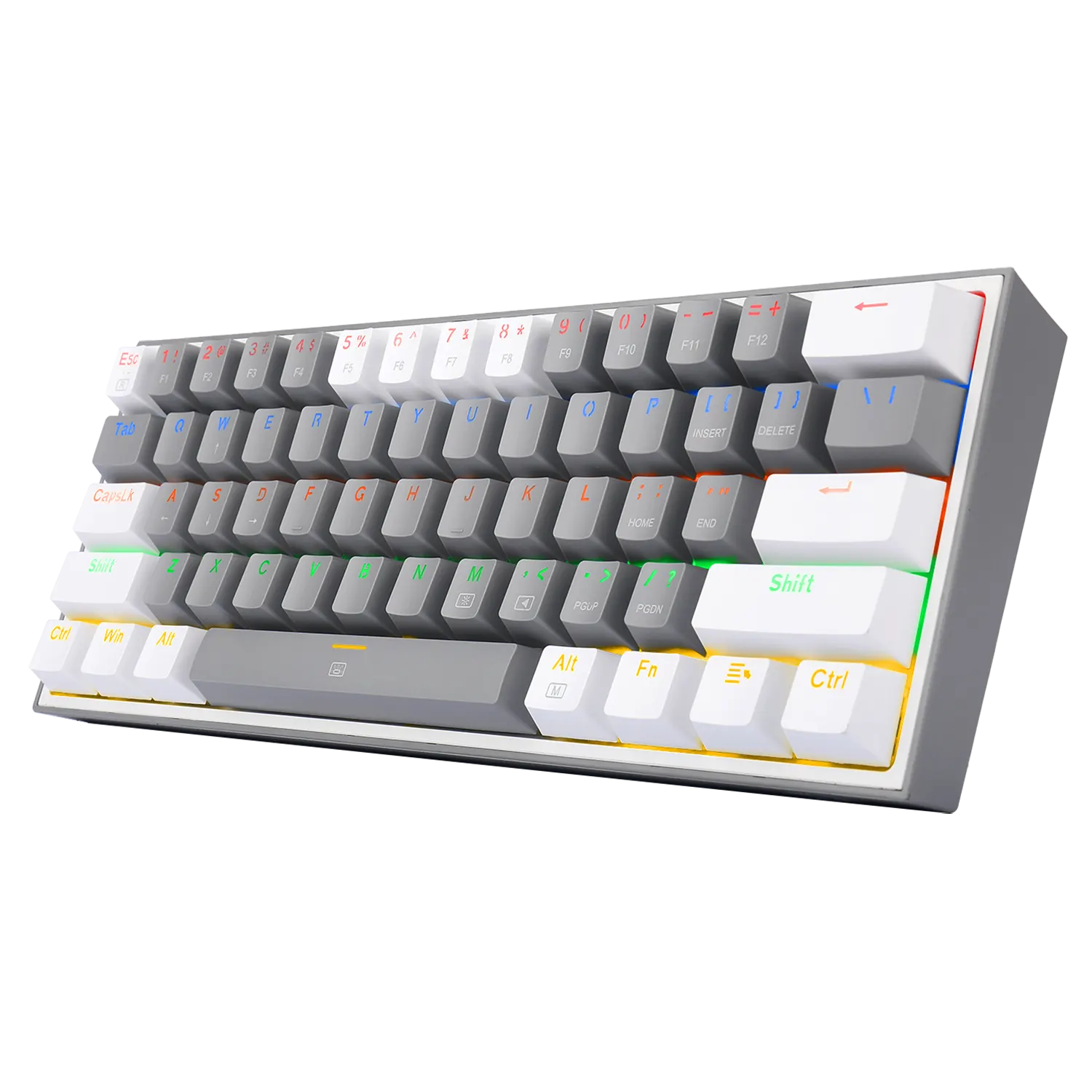 TECLADO MECÁNICO REDRAGON K616 FIZZ RGB GRIS BLANCO (1) TECLADO MECÁNICO REDRAGON K616 FIZZ RGB GRIS BLANCO