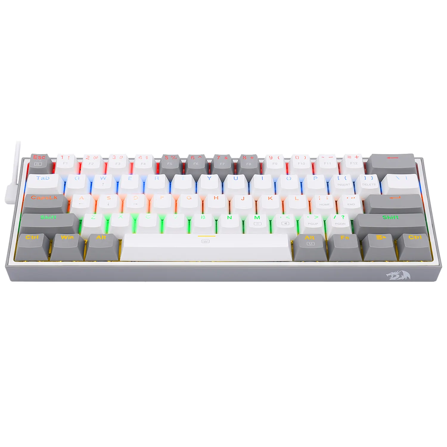 TECLADO MECÁNICO REDRAGON K616 FIZZ RGB GRIS BLANCO 1 TECLADO MECÁNICO REDRAGON K616 FIZZ RGB GRIS BLANCO 4