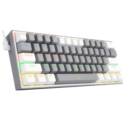 TECLADO MECÁNICO REDRAGON K616 FIZZ RGB GRIS BLANCO