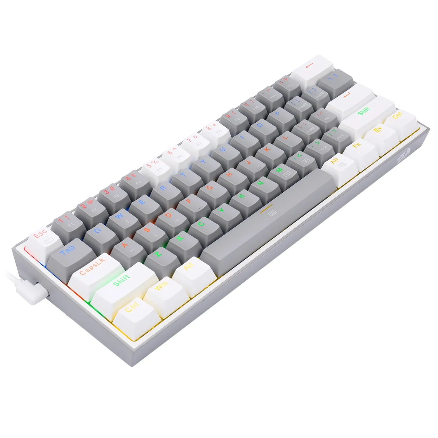 TECLADO MECÁNICO REDRAGON K616 FIZZ RGB GRIS BLANCO (4) TECLADO MECÁNICO REDRAGON K616 FIZZ RGB GRIS BLANCO