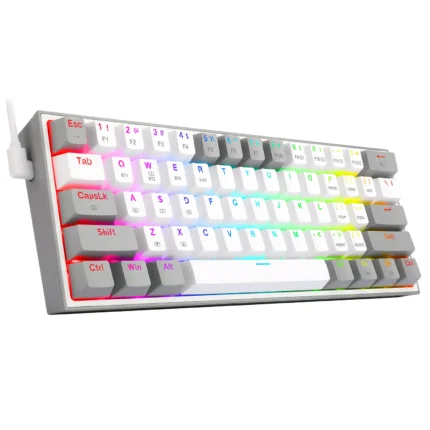 TECLADO MECÁNICO REDRAGON K616 FIZZ RGB GRIS BLANCO 4