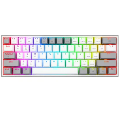 TECLADO MECÁNICO REDRAGON K616 FIZZ RGB GRIS BLANCO 4