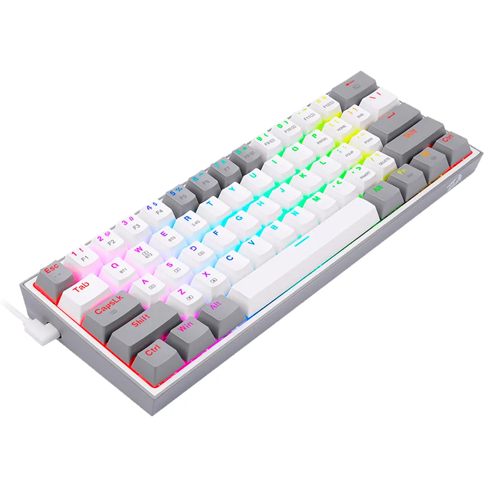 TECLADO MECÁNICO REDRAGON K616 FIZZ RGB GRIS BLANCO 5 TECLADO MECÁNICO REDRAGON K616 FIZZ RGB GRIS BLANCO 4