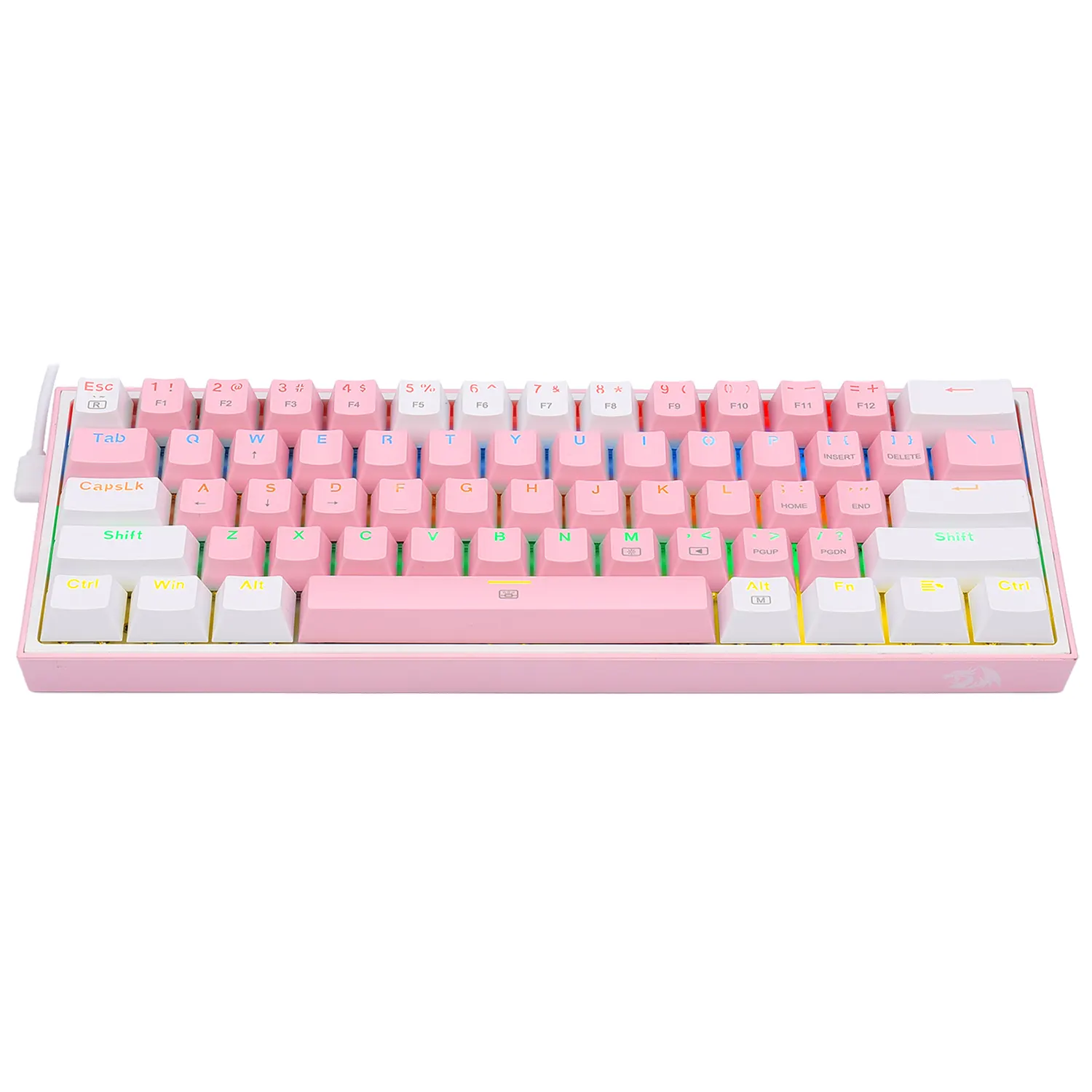 TECLADO MECÁNICO REDRAGON K616 FIZZ RGB ROSA BLANCO (4) TECLADO MECÁNICO REDRAGON K616 FIZZ RGB ROSA BLANCO