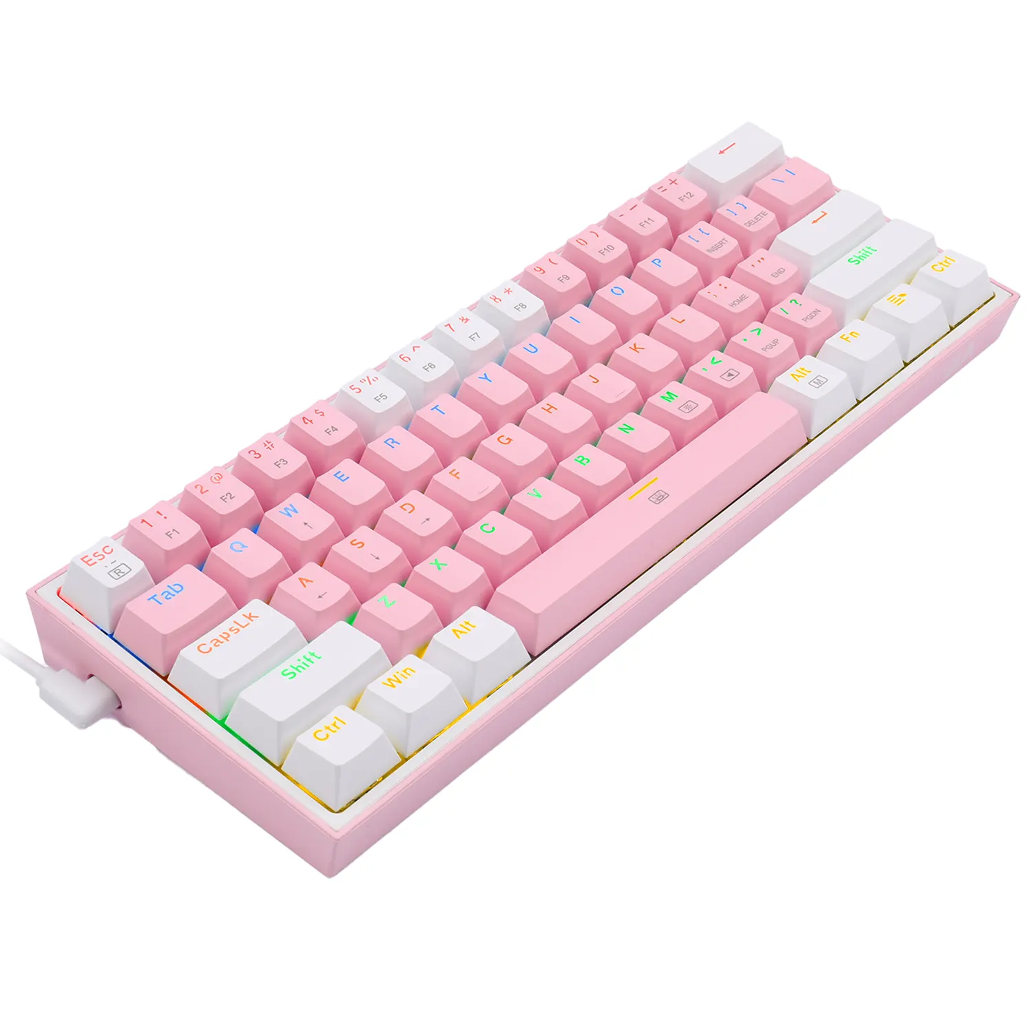 TECLADO MECÁNICO REDRAGON K616 FIZZ RGB ROSA BLANCO (5) TECLADO MECÁNICO REDRAGON K616 FIZZ RGB ROSA BLANCO