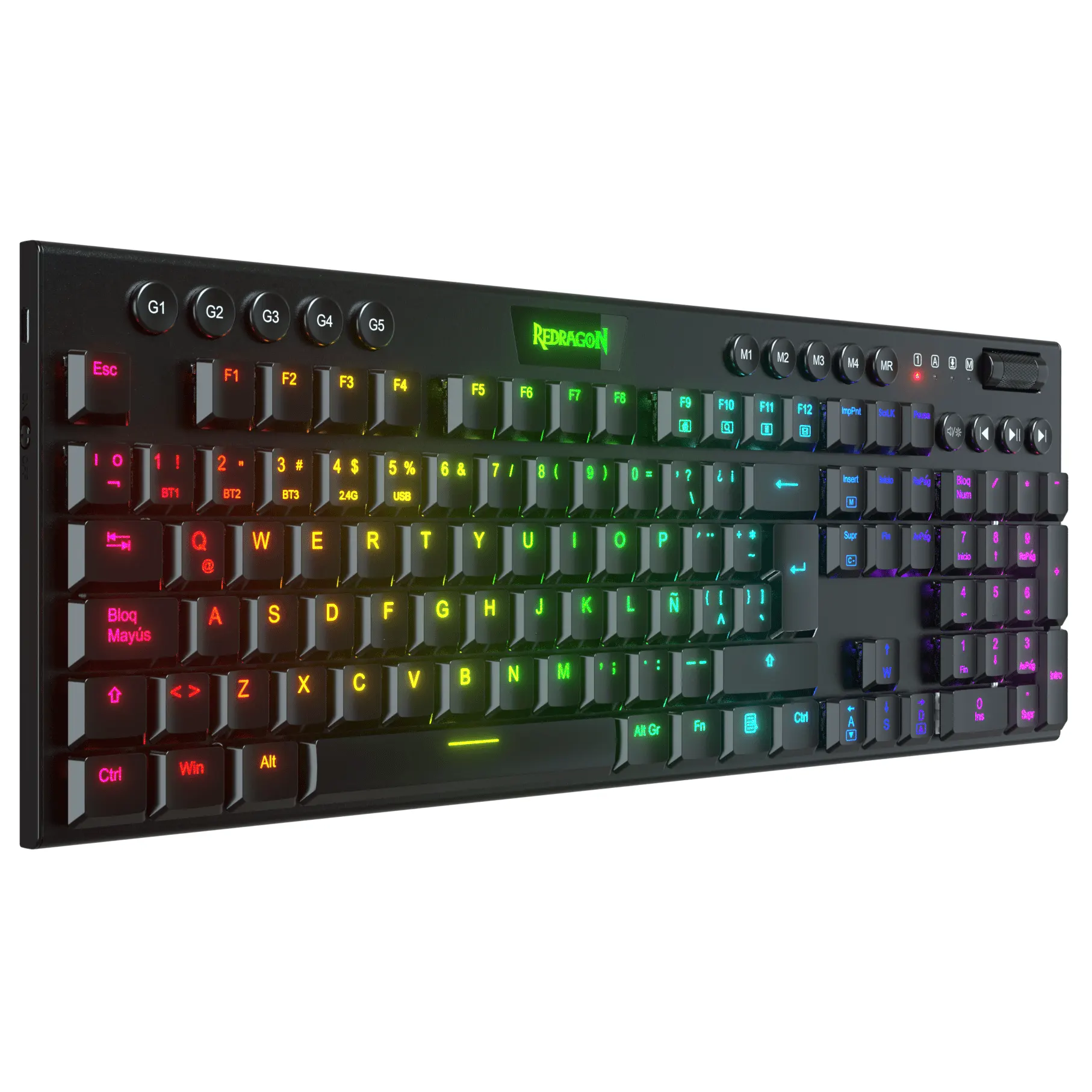 TECLADO MECANICO REDRAGON K618 RGB NEGRO (3) TECLADO MECANICO REDRAGON K618 RGB NEGRO
