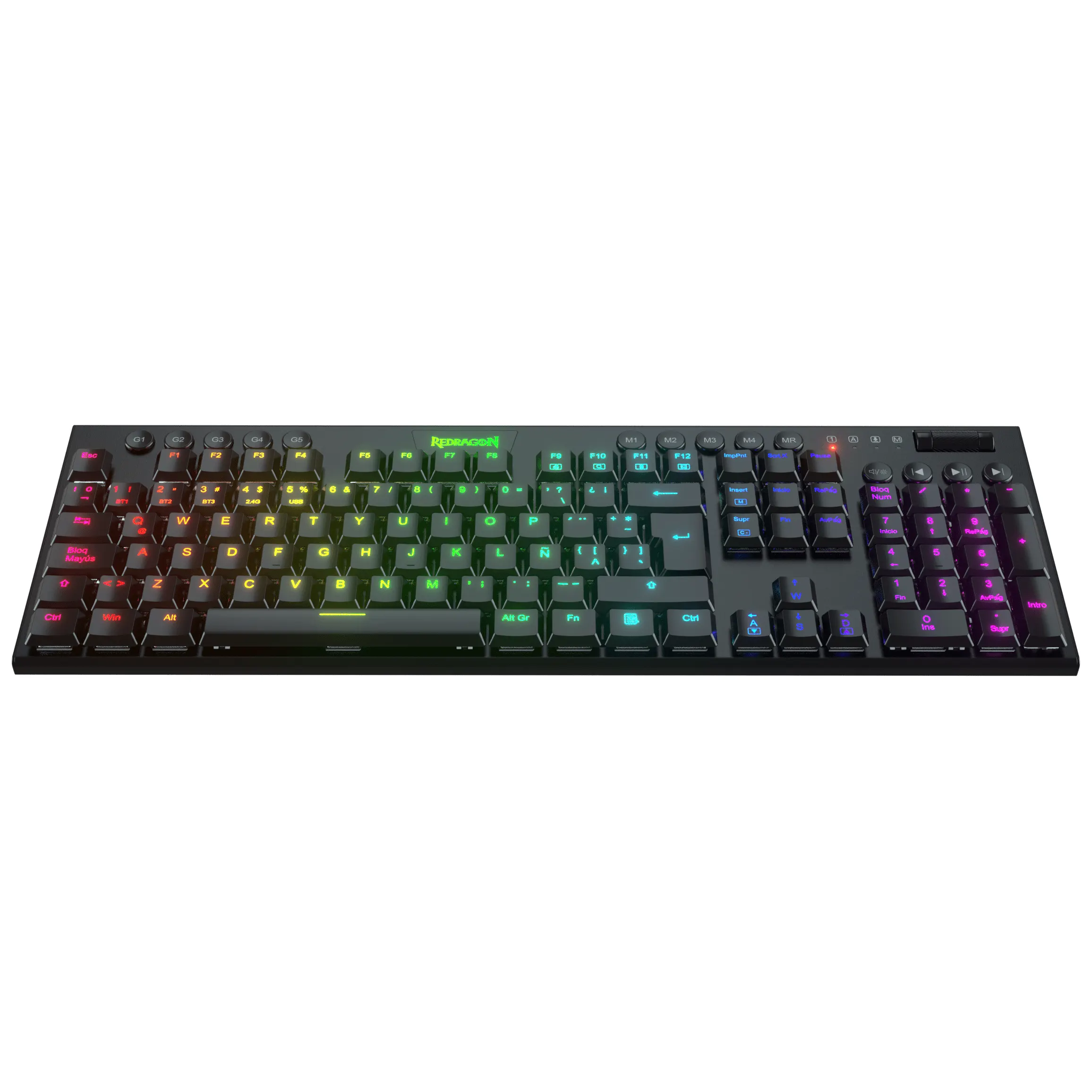 TECLADO MECANICO REDRAGON K618 RGB NEGRO (4) TECLADO MECANICO REDRAGON K618 RGB NEGRO