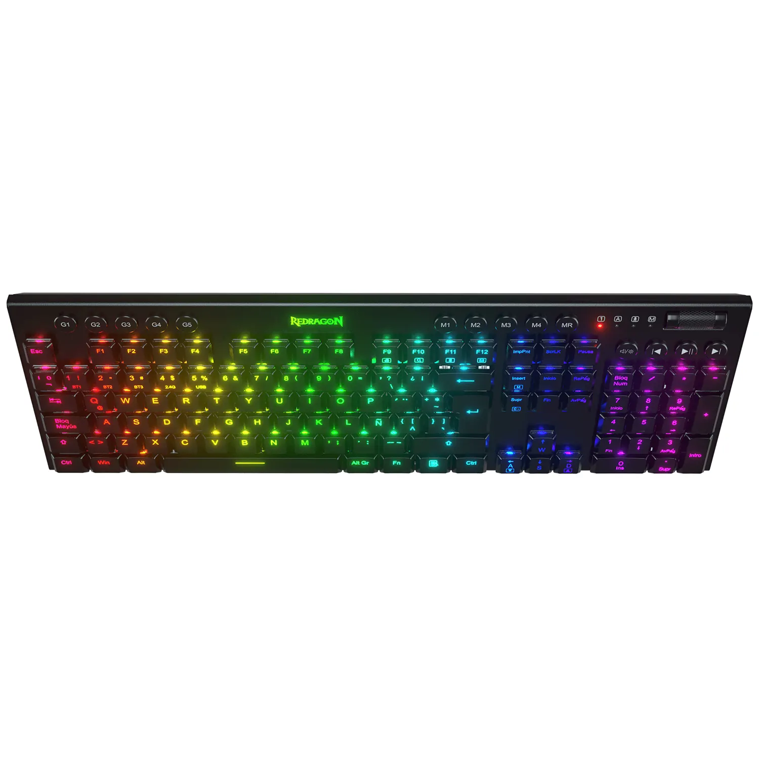 TECLADO MECANICO REDRAGON K618 RGB NEGRO (6) TECLADO MECANICO REDRAGON K618 RGB NEGRO