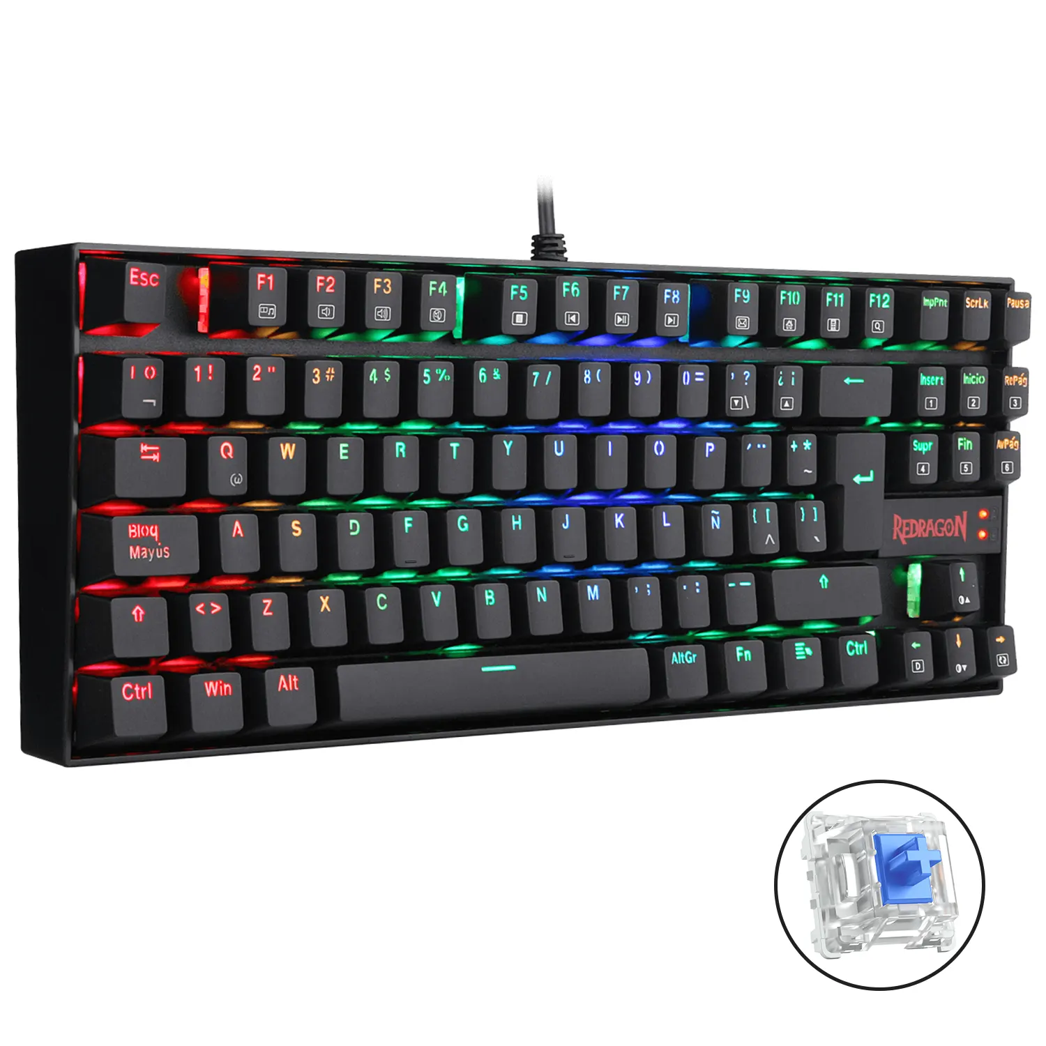 TECLADO MECANICO K552W KUMARA RGB NEGRO SWITCH BLUE TECLADO MECANICO K552W KUMARA RGB NEGRO SWITCH BLUE