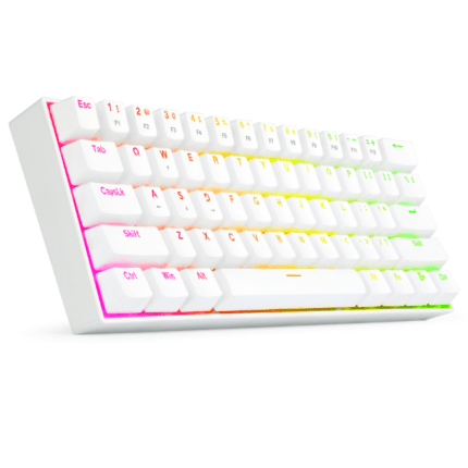 TECLADO MECANICO GAMER 60% H61K RGB BLANCO