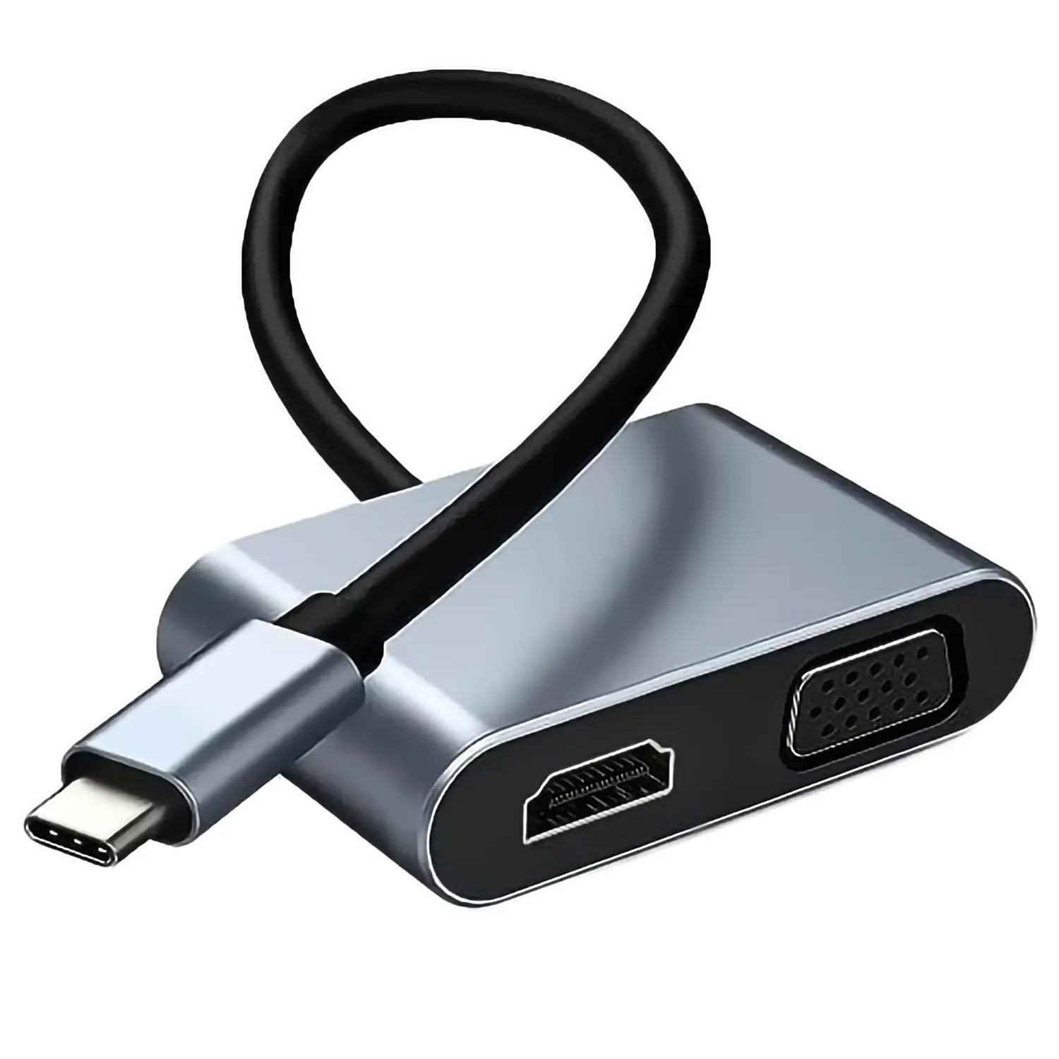 ADAPTADOR USB-C A HDMI + USB-A + VGA + USB-C 6