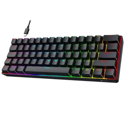 TECLADO MECÁNICO 60% H61K NEGRO SWITHC BLUE