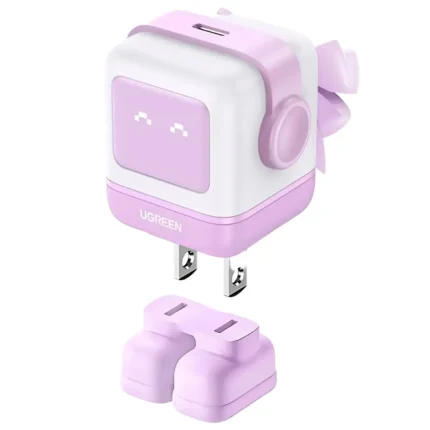 CARGADOR 30W USB-C ROBOT PANTALLA UGREEN CD359 LILA 1